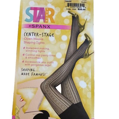 Spanx Shaping Tights Size D (165-220#) Black Boudoir Slimming Firming Pantyhose