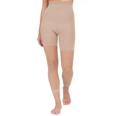 New Spanx The Original Footless Pantyhose Power Capri High Waisted NUDE Size A