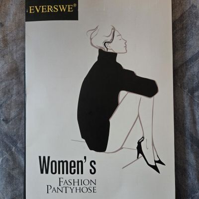 Everswe Women's Fashion Pantyhose 3 Pairs Sheer Tights Nude size S