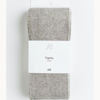 Soft, rib-knit tights Size S H&M