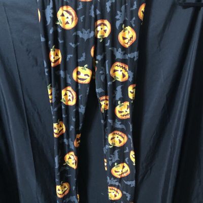 8 Of Hearts Womens Pumpkin Halloween Pull On Leggings Size 1X