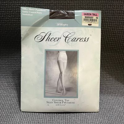 Worthington Sheer Caress Silky Sheer Control Top Pantyhose Sz Q Tall Sandalfoot