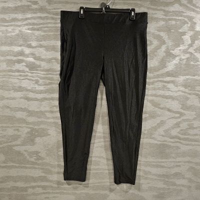 Torrid SZ 3/22 Black Pull On Shiny Leggings No Pockets