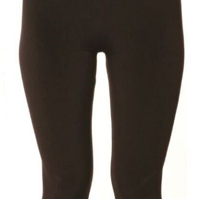 Alisha D Spandex Capri Leggings Below Knee Plain Solid Stretchy