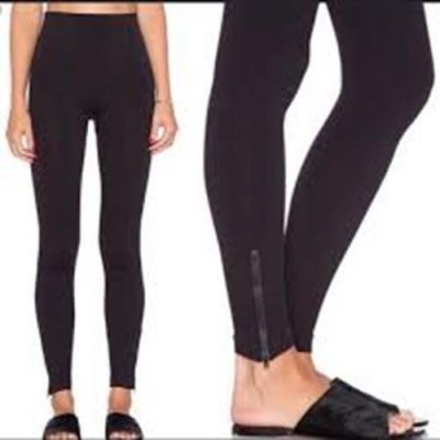 SPANX Black Look at Me Seamless Side Zip Leggings Women PLUS SIZE 1X High Waist