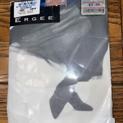 1 Pair Ergee Ultra Sheer Pantyhose - Sandalfoot - Pecan Color 1X-2X - New