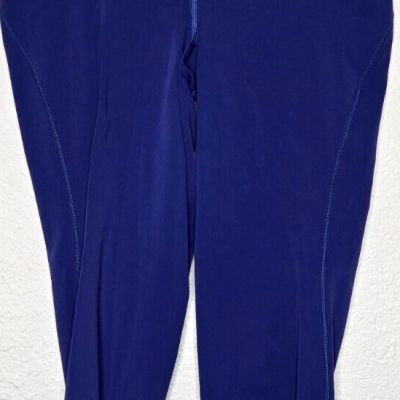 Lululemon Womens Leggings 8 Cobalt Blue Mid Rise Cropped Activewear Yoga Workout