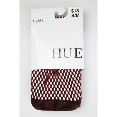 Hue Floral Net Womens S/M Tights Brick Brown Trendy U13023