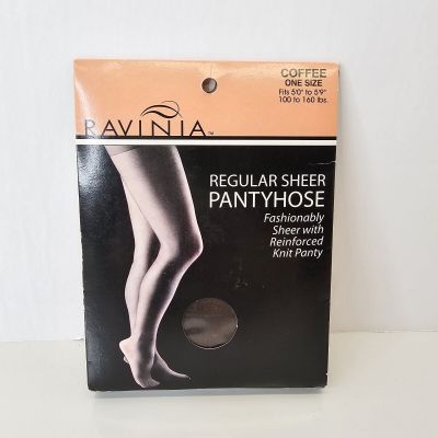 RAVINIA PANTYHOSE COFFEE ONE SIZE FITS 5'0 TO 5'9