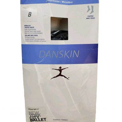 Danskin Women's Compression Footed Tight Style 212 Microfiber USA Black Size B