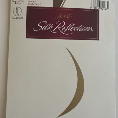 Hanes Silk Reflections 717 Silky Sheer Sandalfoot Barely There Control Top CD