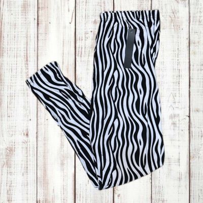 Women’s Leggings Plus Size 3X-4X NWT Extra Stretchy Soft Zebra Animal Print