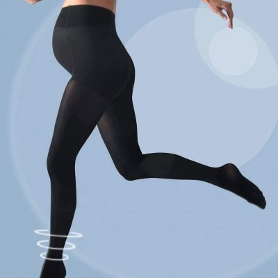 Cache Coeur Opaque Activity Maternity Black Tights 70 Denier Size S