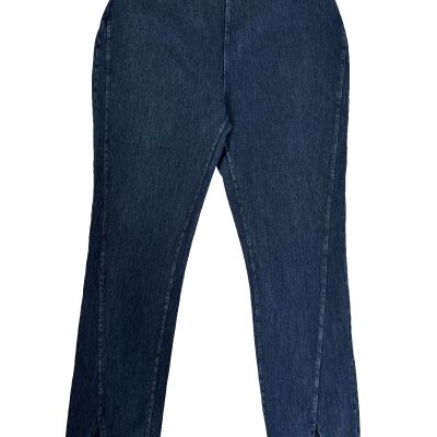 LYSSE Stretch Denim Knit Blue Denim Jean Ankle Leggings Women’s LARGE