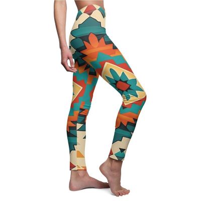 Womens Skinny Casual Leggings All Over Print Southwestern Navajo Native American