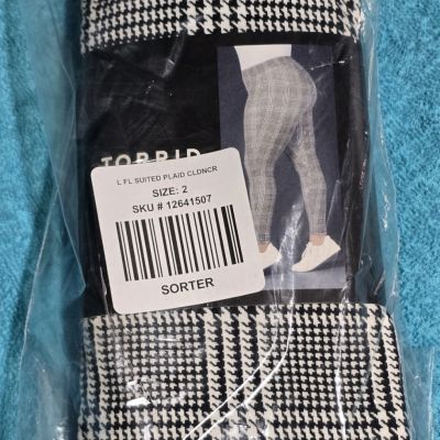 **NEW** TORRID Houndstooth Print Leggings Sz 2