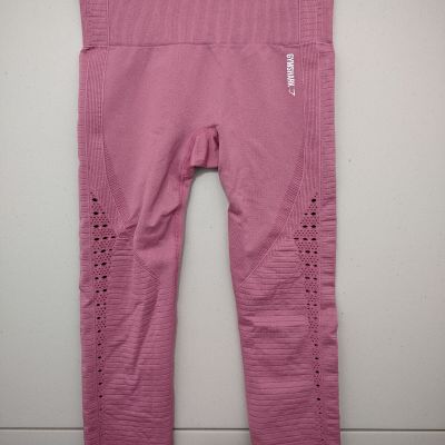 Gymshark Pants Womens S Pink Energy Seamless High Waist Leggings Eyelet Active