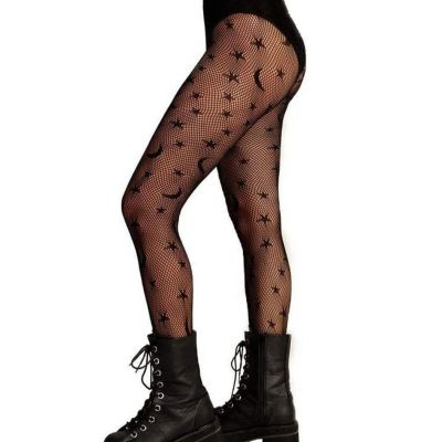 Women Sexy Tights Fishnet Stockings Patterned Tights Thigh-High Black Socks L...