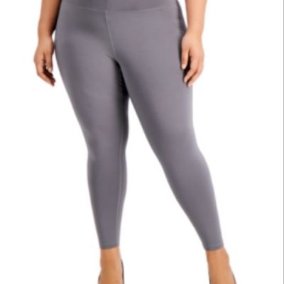 Inc International Concepts Plus Size 1X Compression Legging Grey Skies High Rise