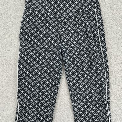 Coral Bay Petite Leggings Women Size PM Black White Morocco Pattern Pull On