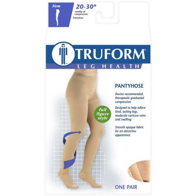 SM Truform Medical Wear Pantyhose Full Figure 20-30 mmHg PETITE 5'1