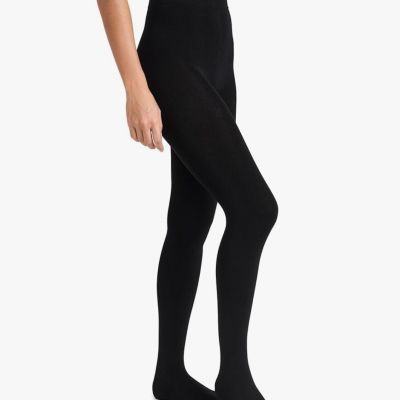 Badgley Mischka Women's Luxury  Black Tights, 2 Pack, Size M/L