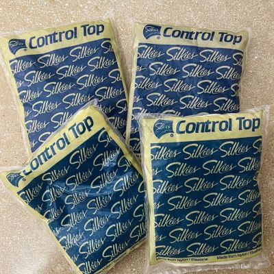 Silkies Control Top Hose WSupport Legs 734 739 Large White And Off White Hoisery