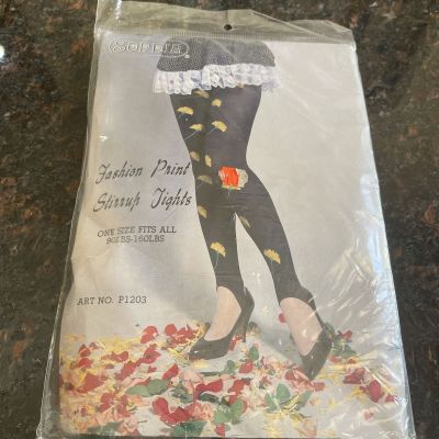 Vintage sophia stirrup fashion print Tights osfm