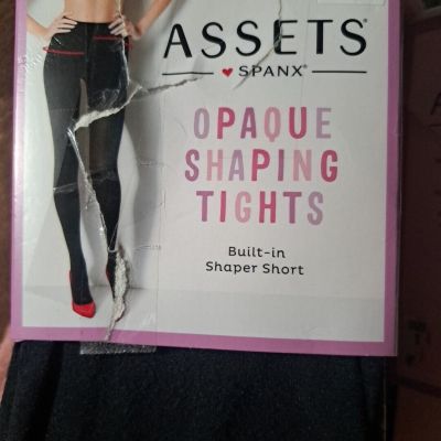 Opaque Shaping Tights Black Size 2 ASSETS by SPANX