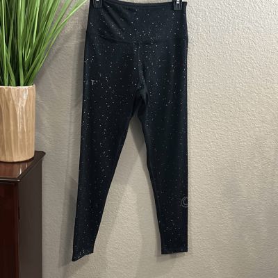 B81 Monat black/silver space workout leggings size medium