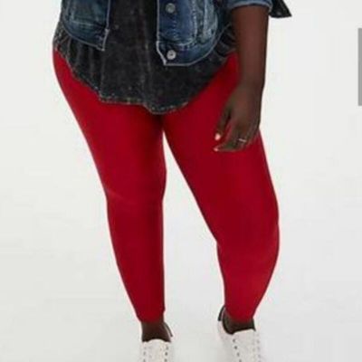 NWT Torrid Premium Stretch Liquid Knit Red Leggings Plus Size: 2X (18/20)