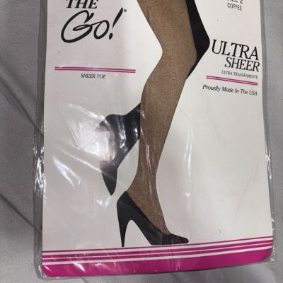 On the Go! Ultra Sheer Pantyhose, Size 2, Coffee