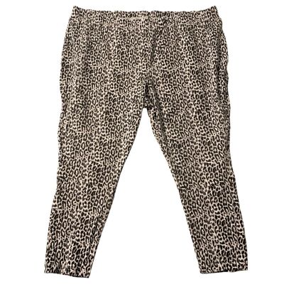 Roaman’s Leggings - Lot of 2- Sz 4X 34/36 Black Tan Cheetah Hi Rise Soft *READ