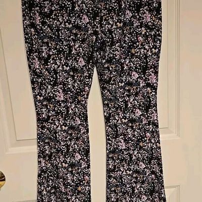 NOBO No Boundaries Bell Bottoms Flare Leggings Pants Floral Extra Large 15-17 XL