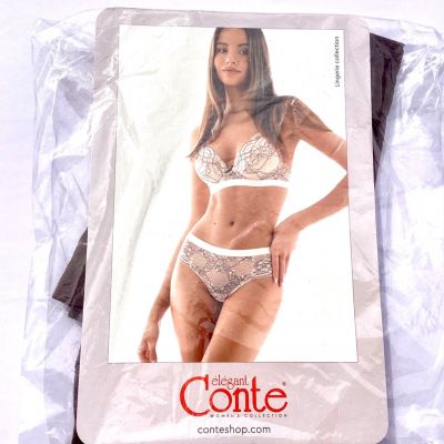 Conte Tights Prestige 40 Den 6=XXL Mocca Silk Effect Sheer-to-Waist