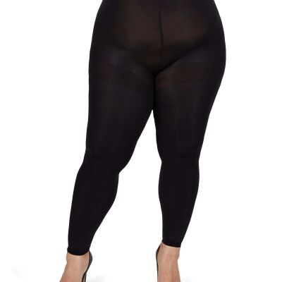 Plus Size Curvy Super Matte Control Top Footless Tights