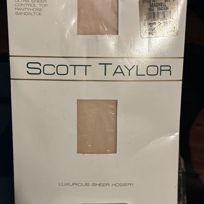 Scott Taylor Sandaltoe Control Top Pantyhose Size C “Seashell” 741