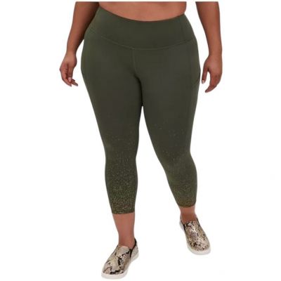 Torrid NWOT Performance Core Crop Active Legging Side Pockets Size 6X Olive