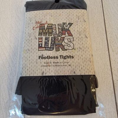 NWT Mukluks Footless Tights Black Size Medium