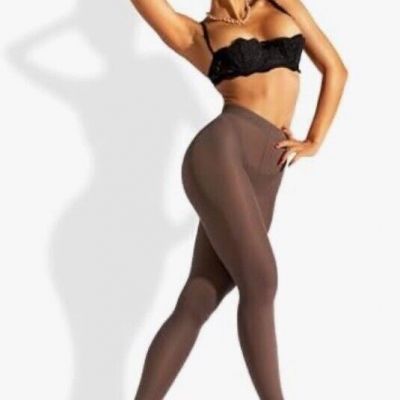 Sofsy Opaque Tights Pantyhose Italy Matte High Waist Chocolate 40 Den Sz 2-S New