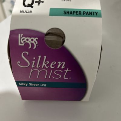 Q+ L’eggs Silken Mist Shaper Panty, Silky Sheer Leg - Nude New In Box