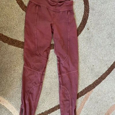 Juniors Sun & Shadow burgundy stretch pants leggings xs extra small Nordstrom