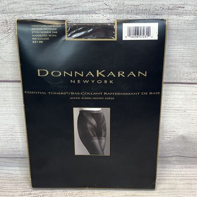 Donna Karan New York Essential Toners Chocolate - Size Medium Pantyhose H68