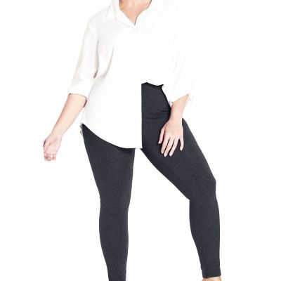 Avenue Women's Plus Size Tall Pima High Rise Legging