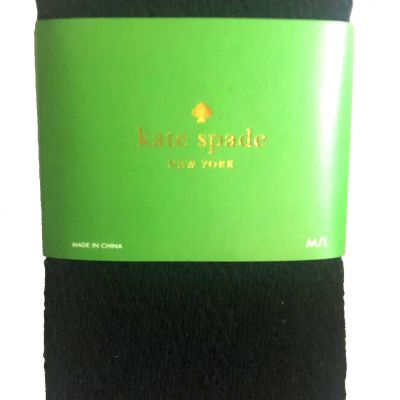 Kate Spade New York Black Patterned Tights M/L Fits 5'6