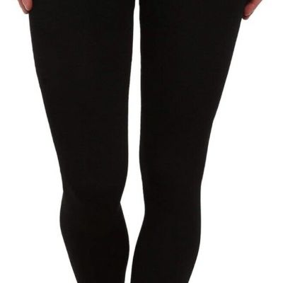 Plush Women's Fleece Lined Tights BLACK Large height 5'5