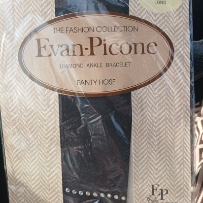 New BLACK RHINESTONE EVAN PICONE PANTYHOSE w/ Original Tags Size Large / Long