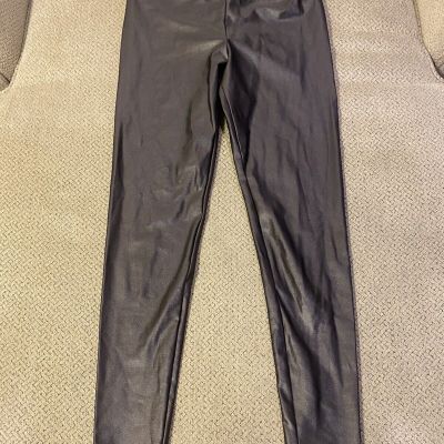 Womens Koral Shiny Dark Gray Spandex Tights Workout Pants Medium