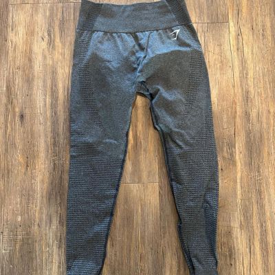 Gymshark Women's High-Waisted Vital Seamless Gray Marl Leggings Sz Lg EUC