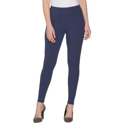 Women with Control XS Petite Nacy Heathered Pull-On Legging Pants